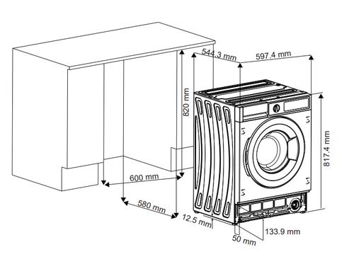 Встраиваемая стиральная машина Delonghi DWMI 845 VI ISABELLA
